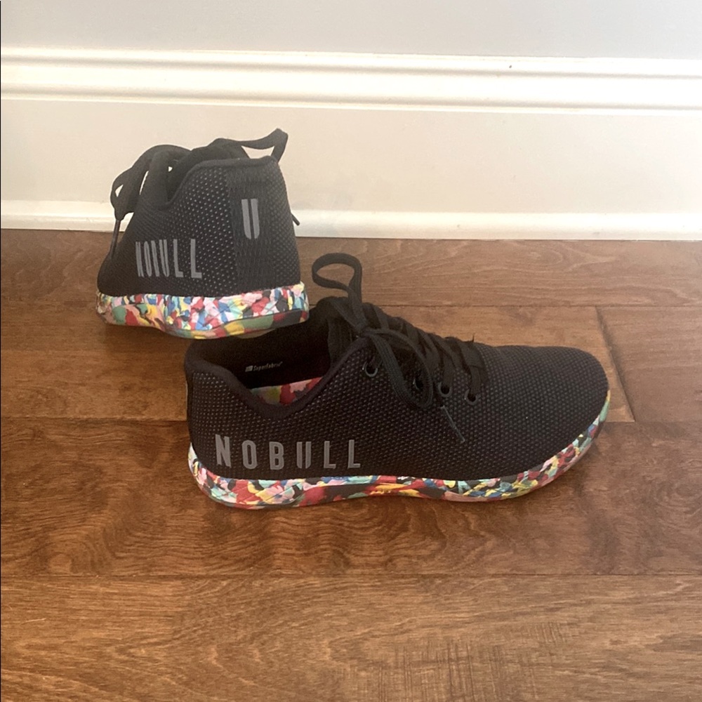 NOBULL Women Black Sneakers with Multicolor Sole